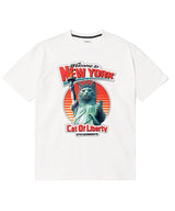 OC キャット オブ リバティ Tシャツ (アイボリー)