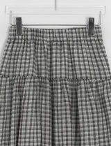 Heyo Check Banding Long Skirt