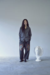 BIO-WASHED CREASE TAILORED SHIRT (Charcoal)