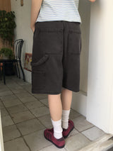 Chakin double knee rivet Bermuda Short denim pants