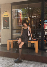 SATIN DOT DRESS