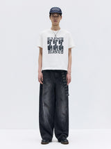 26SS★ ハンドペイントフェイデッドデニムパンツ