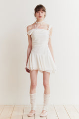 LILY FRILL DRESS ivory