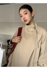 high-end wide long trench coat