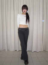 pinter striped ローライズパンツ
