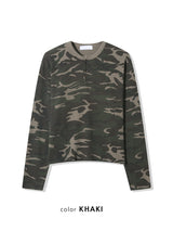No.1569 カモ WF ヘンリーネック クロップ Tシャツ(3color)
