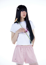 Classic Glossy Satin Mini Short_PINK