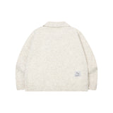 DYNA COLLAR-NECK KNIT ZIP-UP (3Color)