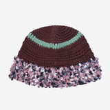 Fluffy Ring Crochet Hat (Brown)