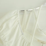 Shirring Ribbon Puff Top 231330518