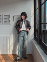Ito Two Way Crack Leather Jacket