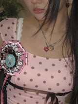 gleaming little star berry necklace [red]