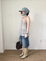 Ruffle Deep Crewneck Nashi (3color)