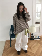 [unisex] Maje Stripe Over Long Sleeve Tee