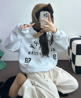 SHOULDER ARM PRINTING TATTOO PATCH CHERRY HOODIE🍒🩵🤍3COLOR