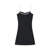 Essential Contrast Mini Dress Black