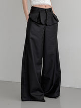 Ella Button Flare Skirt Pants