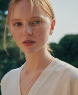 [925 silver] Deux.silver.99 / ピーナッツソングピアス (シルバー)