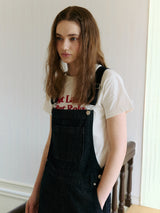 SEMI WIDE OVERALL DENIM PANTS DEEP BLUE