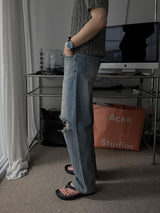 ASCLO Salted Damage Cut Denim Pants (52261)
