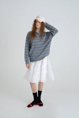 Cozit stripe knit_gray