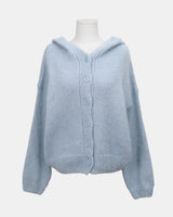 Lyle Mohair Hooded Knit Cardigan