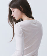 SHEER LACE BUTTON T-SHIRT_TT6S204IV