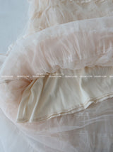 Cancan see-through see-through long skirt