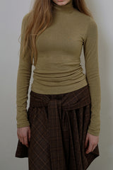 Wool turtleneck top_mustard