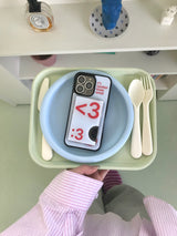 [MADE] Number 3 emoji case (Sky blue) (magsafe) 