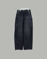 Low curve cargo denim jeans (Black)