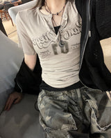 ビンテージテンスナップリブTシャツ