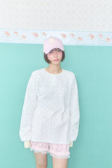 ココヘンリーネックワッフルトップ (WHITE)