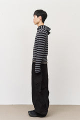 Kell Button Striped Hoodie