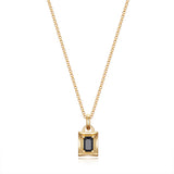 SAND DUNE STONE NECKLACE (ONYX) (GOLD)