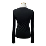 バッジレタリングスリムフィットロングスリーブTシャツ (3 Colors)