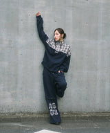 UNISEX チェックドッキングスウェット