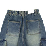 No.1111 diagonal cago wide denim PT