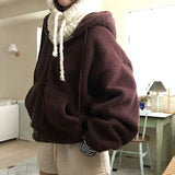 [BELLIDE MADE] Puppy, two-way bore fleece zip-up hoodie