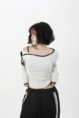 コントラストリボンTシャツ