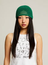Crochet Net Beanie (green)