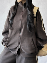 ボヘミアン サイドトラック フリース バルーン ハイネック ジップアップ🖤 3カラー