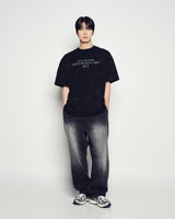 25FW ダーティーウォッシュド半袖Tシャツ ブラック