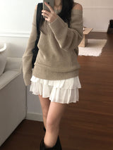 ネフオフショルダーニットウェア (3color)