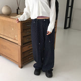 Possle dot string wide pants