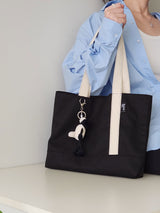  webbing simple line bag - black [M]
