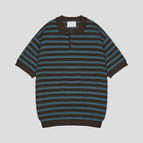 Letter Collar Half Knit (3color)
