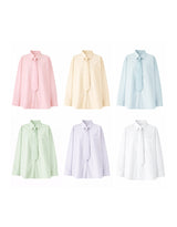 Aline Oversized Fit Tie Shirt Set 6 Color