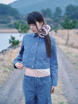 NYLON TRUCKER JACKET (INDIGO)