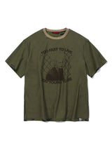 ウェストミリタリーリバーシブルTシャツ - [カーキ]